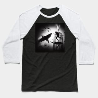 Cage Diving Baseball T-Shirt